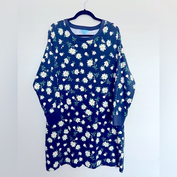 Draper James Natalie Sweatshirt Dress in Magnolia Cotton Size 1x - Picture 4 of 8